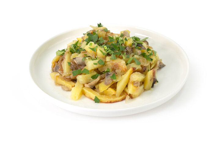 Картофель запеченный с грибами