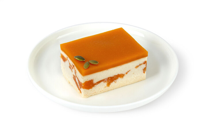 Запеканка творожная с тыквенным мармеладом