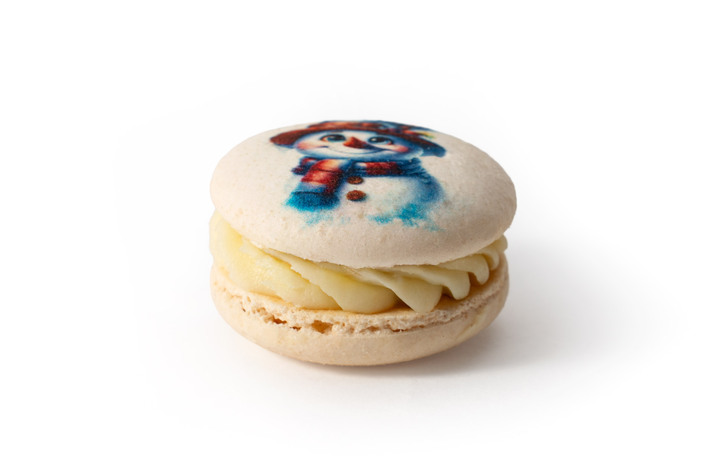 Макаронс ванильный Новогодний