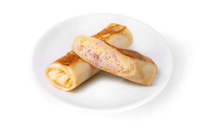 Блинчики с сыром и ветчиной