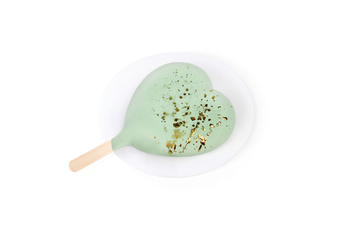 Пирожное 80г мороженое Сердце green
