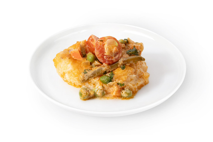 Рыба запеченная с овощами