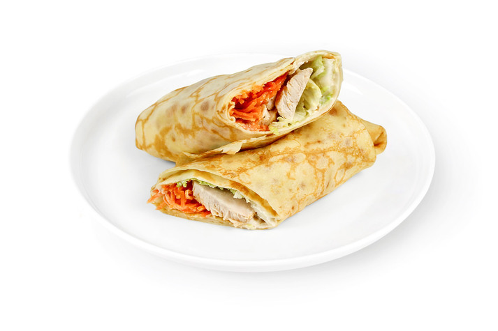 Блинная шаурма с курицей