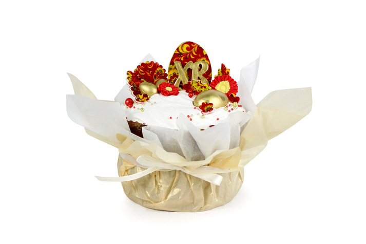 Кулич пасхальный с изюмом Хохлома