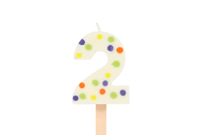 Цифра "2" изделие кондитерское из глазури