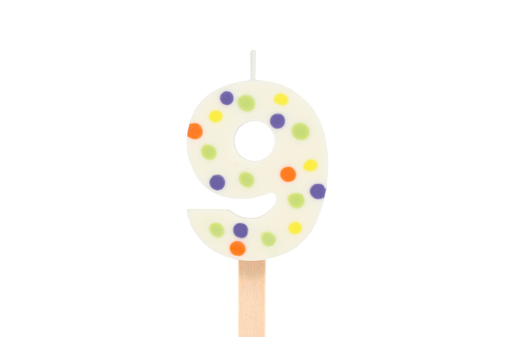 Цифра "9" изделие кондитерское из глазури