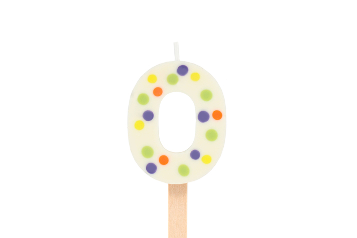 Цифра "0" изделие кондитерское из глазури