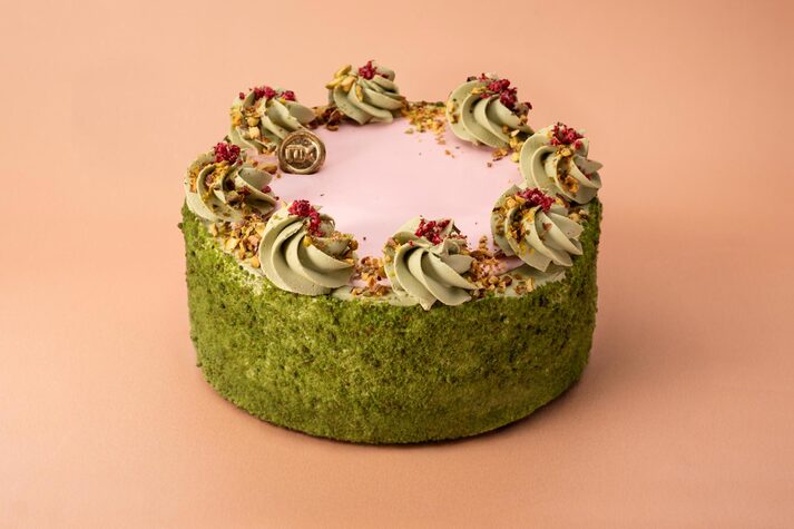 Торт Фисташковый с малиной