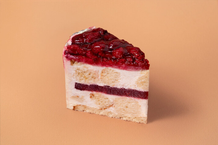 Торт Малиновый шифон порция