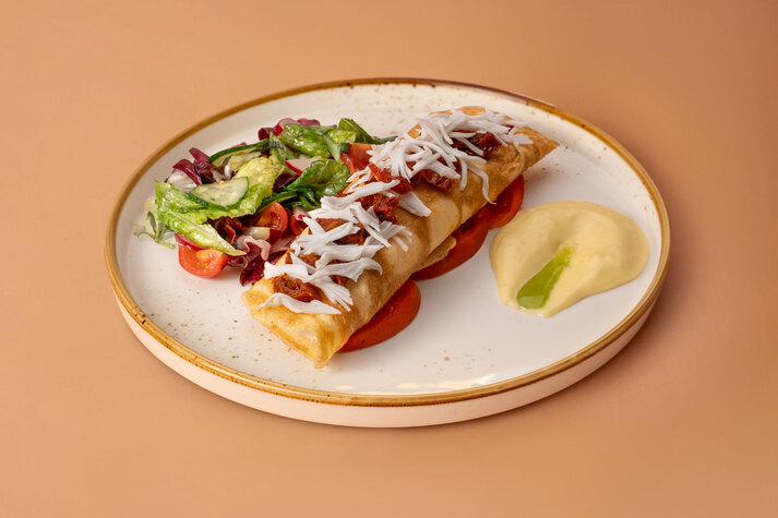 Омлет с крабом