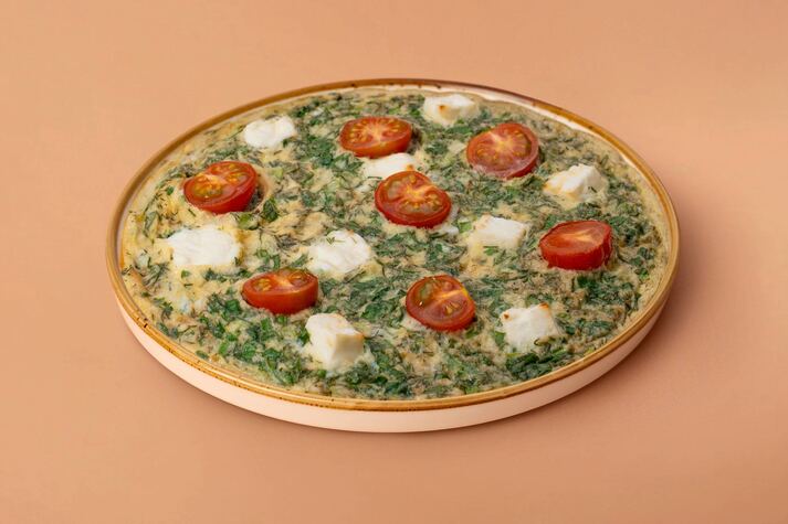 Омлет с фетой и зеленью